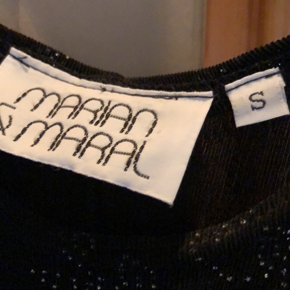 Vintage Glitter Black Maxi Dress - Picture 3 of 5